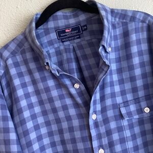VINEYARD VINES Men's Slim Fit Crosby Linen Blend Shirt XL Preppy Southern Charm